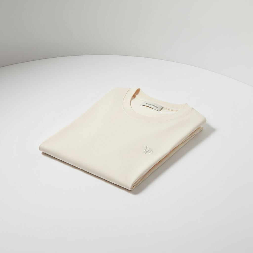 ConnorClothes Premium Crew Neck Tee in cream/off-white on a clean white background