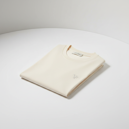 ConnorClothes Premium Crew Neck Tee in cream/off-white on a clean white background